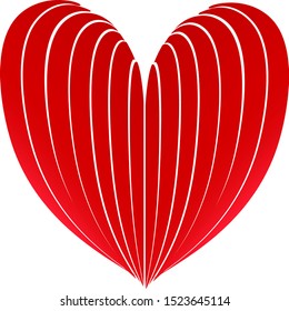 heart vector with a bright red color