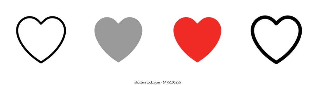 Heart Vector Collection. Love Symbol Icon Set.