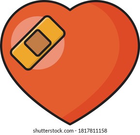 Herz-Vektorfarben-Symbol 