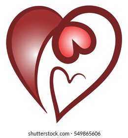 A heart. Vector cor icon. Valentine 'Dies signum. Symbol amoris. Emblem. Genus nitens. Nam graphic et telam consilium, logo. EPS10