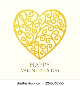 Heart vector design. Abstract gold heart. Hand drawn heart. Vector and illustrator.