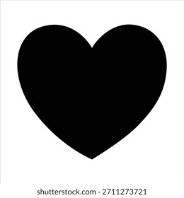 Heart vector design with black silhouette and white background.