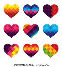 Heart vector design with colorful design concept