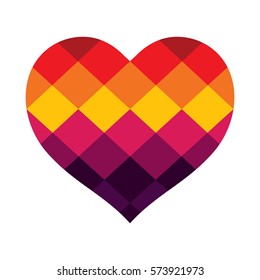 heart vector design with colorful concept