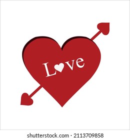 Heart vector design, valentine day, love vector shape illustration