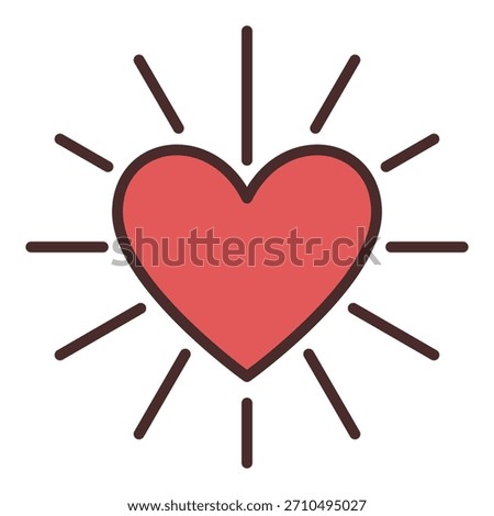 Heart vector desire concept colored icon or sign