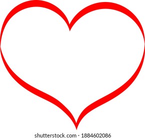 Herz - Vektorgrafik, Symbol der Liebe. Rotes Zeichen und Emblem für den Valentinstag, eine schöne Vorlage für eine Karte für die Hochzeit.