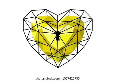 
Heart vector elution. Painted in the style of low poly.