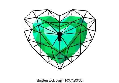 
Heart vector elution. Painted in the style of low poly.