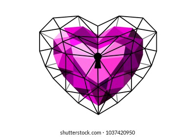
Heart vector elution. Painted in the style of low poly.