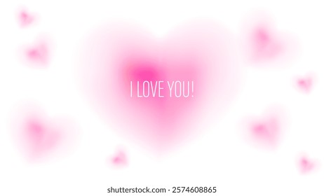 Heart. Vector eps 10 illustration. Various phrases and declarations of love. Pink color. Romantic floral background. Love backdrop. 14 February Valentine's Day. I love you.