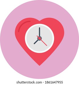 icono de color plano de vector de corazón