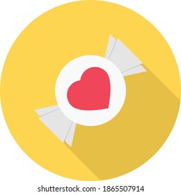 icono de color plano de vector de corazón