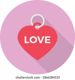 heart vector flat colour icon