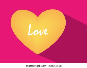 heart vector, flat heart design, happy valentines day