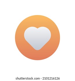 Heart vector Flat Icon Design Symbol on White background EPS 10 File