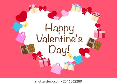 Heart vector frame suitable for Valentine's cards and promotional materials.