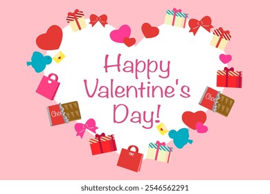 Heart vector frame suitable for Valentine's cards and promotional materials.