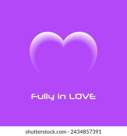 Heart vector fully in love transition editable change vector