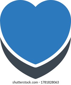 icono de color de glifo vector de corazón 