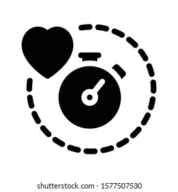 heart vector glyph flat icon 