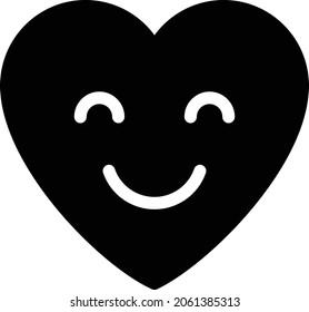 heart vector glyph flat  icon