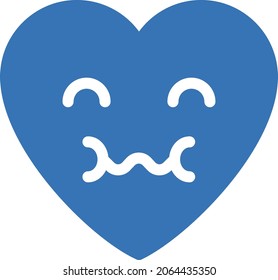 heart vector glyph flat  icon