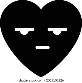icono plano de glifo vector de corazón