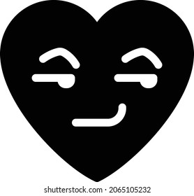 heart vector glyph flat  icon