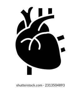 Icono De Glifo De Vector Del Corazón Para Uso Personal Y Comercial.
