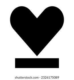 Heart Vector Glyph Icon For Personal And Commercial Use.
