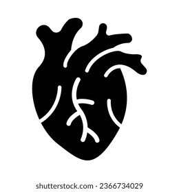 Heart Vector Glyph Icon For Personal And Commercial Use.
