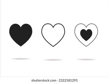 heart vector hand drawn design