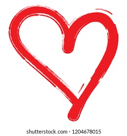 Heart vector. Hand drawn icon. Trendy heart isolated on white background. Useful for web site, greeting card and Valentine's day. Creative art sketch, modern concept. Vector illustration