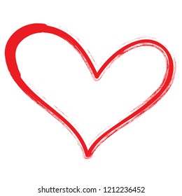 Heart vector. Hand drawn icon. Trendy heart isolated on white background. Useful for web site, greeting card and Valentine's day. Creative art sketch, modern concept. Vector illustration