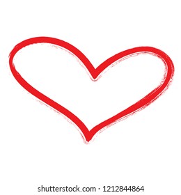 Heart vector. Hand drawn icon. Trendy heart isolated on white background. Useful for web site, greeting card and Valentine's day. Creative art sketch, modern concept. Vector illustration