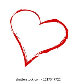Heart vector. Hand drawn icon. Trendy heart isolated on white background. Useful for web site, greeting card and Valentine's day. Creative art sketch, modern concept. Vector illustration