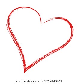 Heart vector. Hand drawn icon. Trendy heart isolated on white background. Useful for web site, greeting card and Valentine's day. Creative art sketch, modern concept. Vector illustration