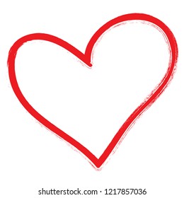 Heart vector. Hand drawn icon. Trendy heart isolated on white background. Useful for web site, greeting card and Valentine's day. Creative art sketch, modern concept. Vector illustration
