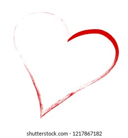 Heart vector. Hand drawn icon. Trendy heart isolated on white background. Useful for web site, greeting card and Valentine's day. Creative art sketch, modern concept. Vector illustration