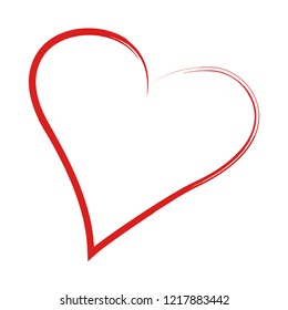 Heart vector. Hand drawn icon. Trendy heart isolated on white background. Useful for web site, greeting card and Valentine's day. Creative art sketch, modern concept. Vector illustration