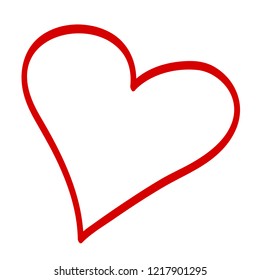 Heart vector. Hand drawn icon. Trendy heart isolated on white background. Useful for web site, greeting card and Valentine's day. Creative art sketch, modern concept. Vector illustration