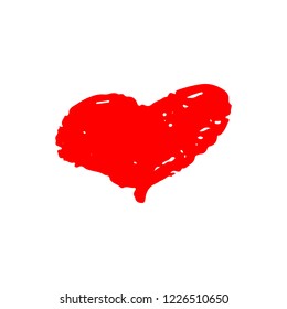 Heart vector. Hand drawn icon. Vector illustration