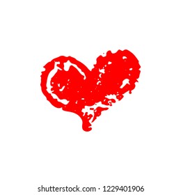 Heart vector. Hand drawn icon. Vector illustration