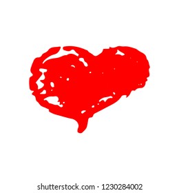 Heart vector. Hand drawn icon. Vector illustration