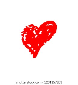 Heart vector. Hand drawn icon. Vector illustration