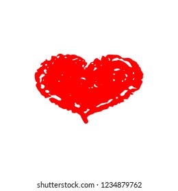 Heart vector. Hand drawn icon. Vector illustration
