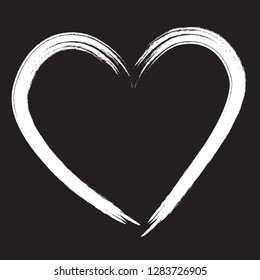 Heart vector. Hand drawn icon.Trendy heart isolated on black background. Useful for web site,sticker,love logo, greeting card and Valentine's day.Creative art sketch,modern concept.Vector illustration