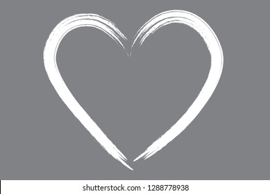 Heart vector. Hand drawn icon.Trendy heart isolated on gray background. Useful for web site,sticker,love logo, greeting card and Valentine's day.Creative art sketch,modern concept.Vector illustration