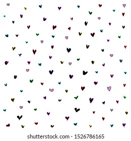 Heart vector  Hand drawn sketch love on white background, Valentains Day background